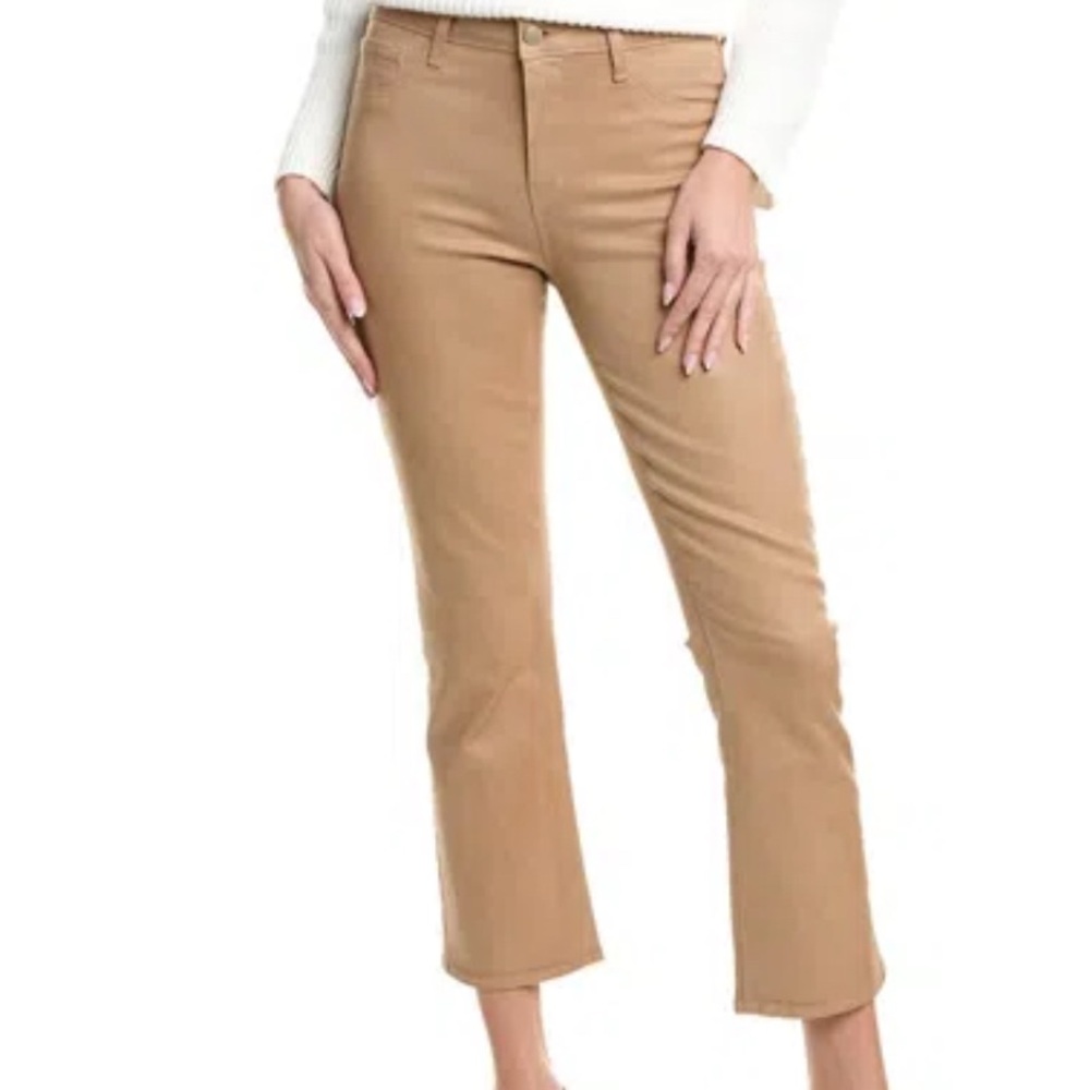 L’Agence Tati High Rise Cropped Capuccino Tan Khaki Beige Jeans Pants 25x26